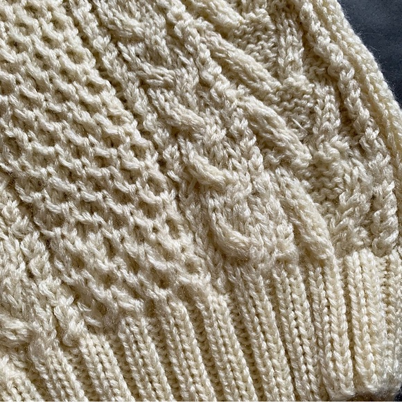 v i n t a g e :: Handmade Chunky Braided Cable Knit Aran Sweater - Picture 5 of 15